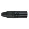 CONNETTORE XLR DAPAUDIO XMX203BB MASCHIO 3 POLI IN PVC/NICHEL COLORE NERO